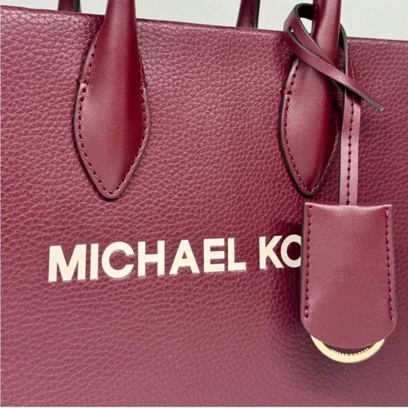 Michael Kors Mirella Small Signature Logo Crossbody Bag Ox Blood - Picture 4 of 11